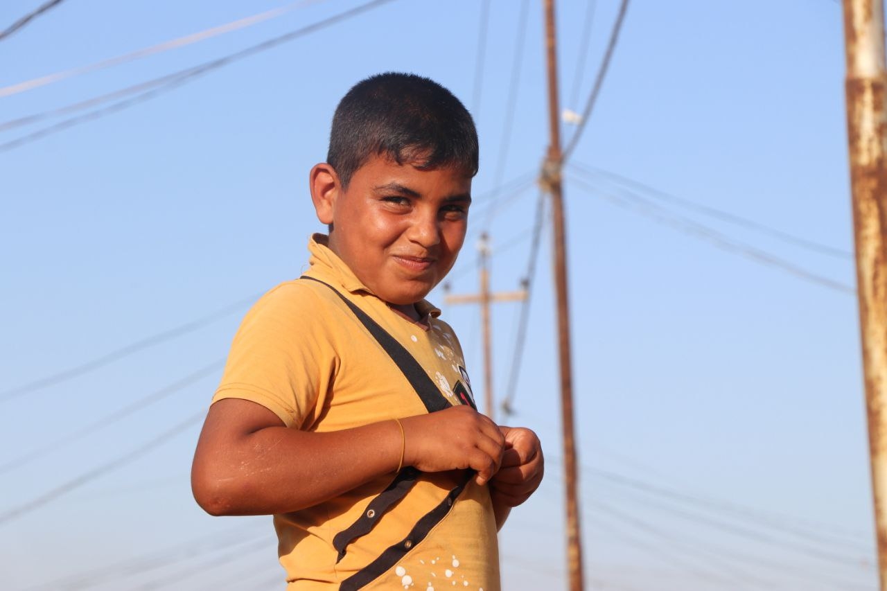 Families receiving life-saving aid in Iraq